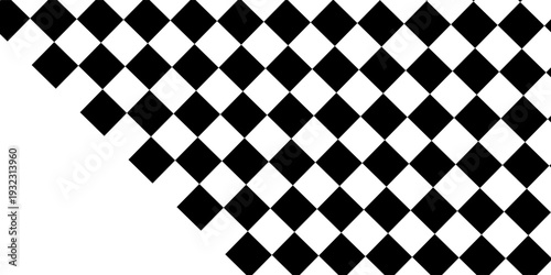 Chessboard or checker board seamless pattern in black and white. Checkered board for chess or checkers game. Strategy game concept. vector
