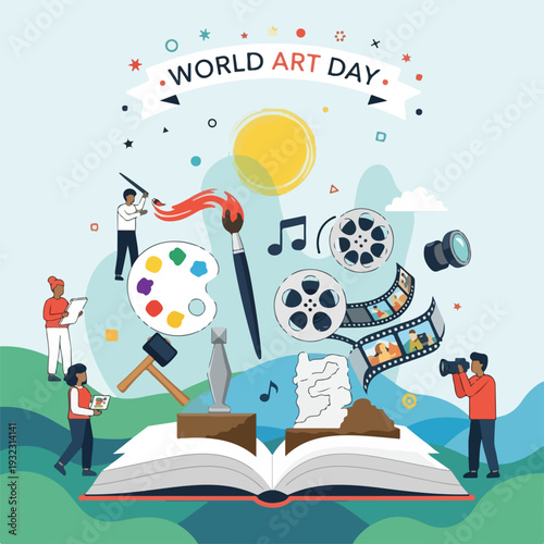 World Art Day celebrated with diverse art forms including painting, film and sculpture