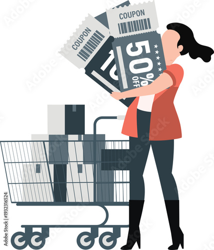 The girl is holding discount ventures