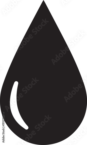 single black droplet icon