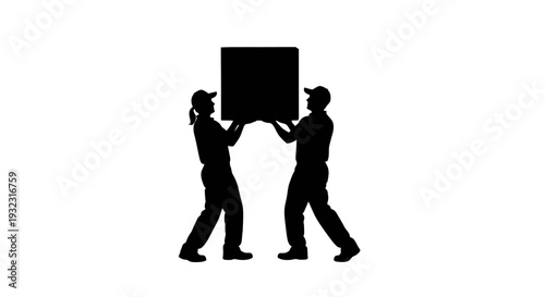 Movers Silhouette Carrying Box