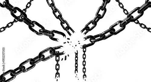 Breaking Chains, Freedom Concept, Strength, Rebellion, Liberation, Strong, Power