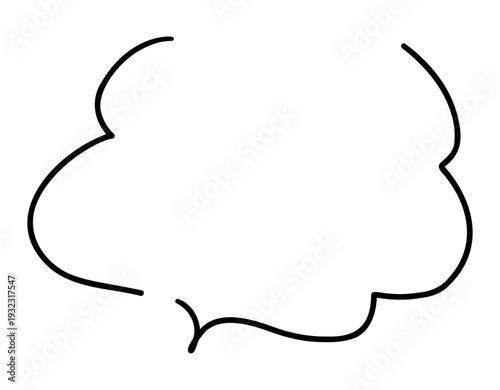 シンプルな吹き出しのベクターイラスト。単品、フレーム、枠、ふきだし