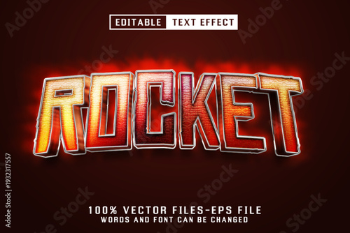 Rocket Editable Text Effect