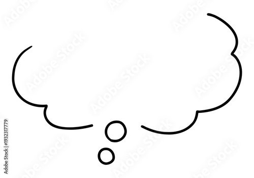 シンプルな吹き出しのベクターイラスト。単品、フレーム、枠、ふきだし
