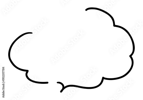 シンプルな吹き出しのベクターイラスト。単品、フレーム、枠、ふきだし