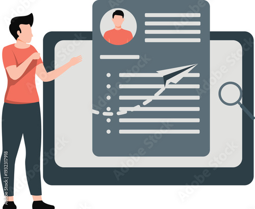 The boy is identifying boy profile