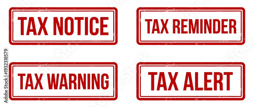 Notice, Reminder, Warning, Alert in Red Box Layout