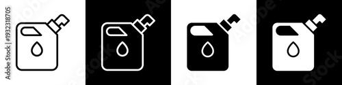 Fuel black and white icon design concept