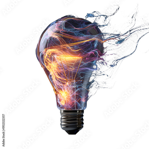 Professional Black Background Light Bulb Image for Creative Projects