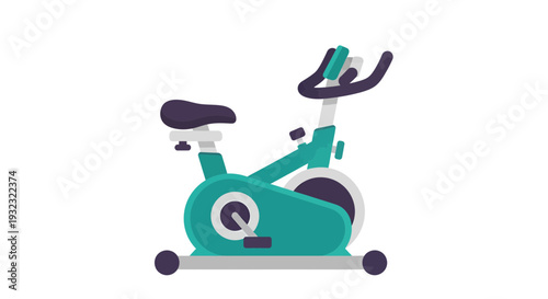 Exercise Bike Image, Vector Illustration, Fitness and Health Concept, Gym Equipment