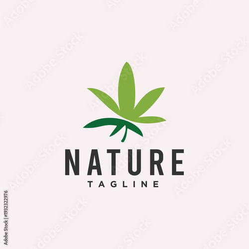 Weed Hemp Cannabis Logo Design Marijuana icon for medical 