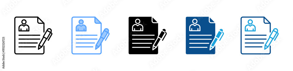 Φωτογραφία Job Description icon multiple style and collection