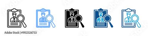 Background Check icon multiple style and collection