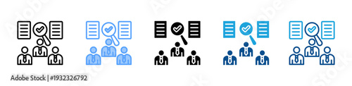 Hiring Process icon multiple style and collection
