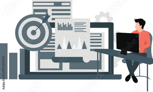 The boy are maintaining graphical chart of target achvieving