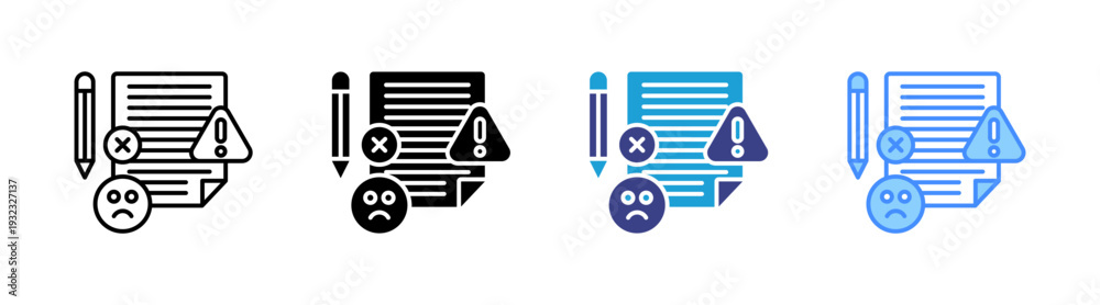 Φωτογραφία Complaints icon set multiple style collection