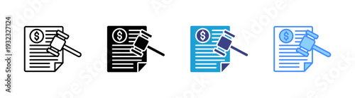 Penalty icon set multiple style collection