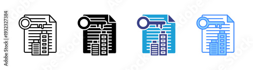 Lease icon set multiple style collection