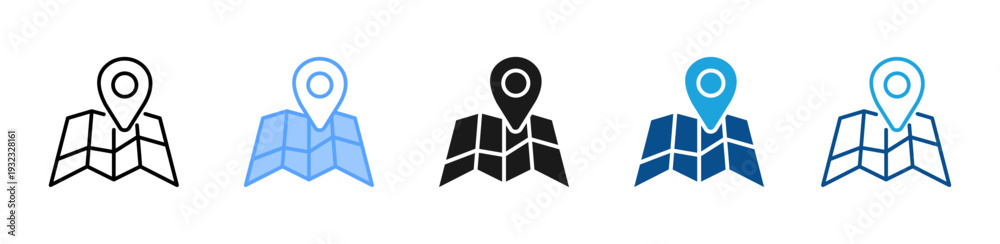 Φωτογραφία Region icon multiple style and collection