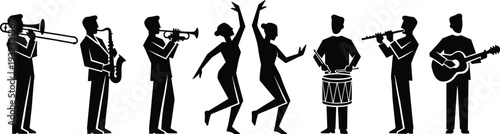 Black Silhouette Set of Male Soldiers in Uniform Standing and Saluting Isolated on White Background for Army Military Service Veterans Day and National Defense