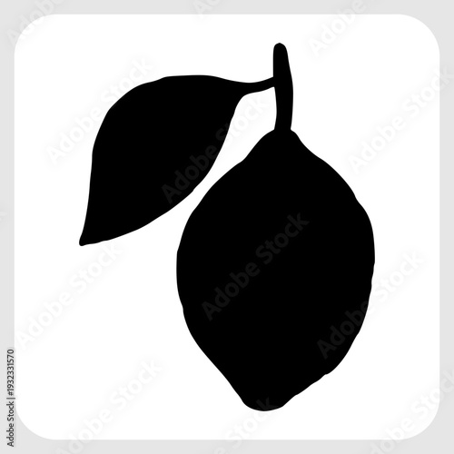Stylized Lemon Fruit Silhouette for Fresh Urban Lifestyle Graphics.