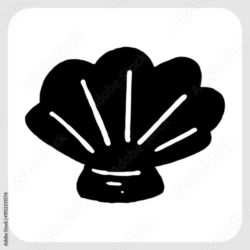 Minimalist Sea Shell Icon for Modern Coastal Urban Branding.