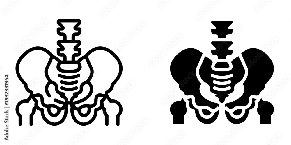 Naklejka premium Pelvis icon, element icon for design branding, print, and digital media
