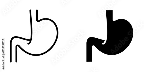 Stomach icon, element icon for design branding, print, and digital media