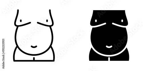 Belly icon, element icon for design branding, print, and digital media