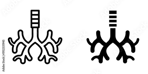 Bronchus icon, element icon for design branding, print, and digital media