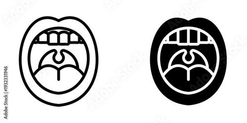 Mouth icon, element icon for design branding, print, and digital media