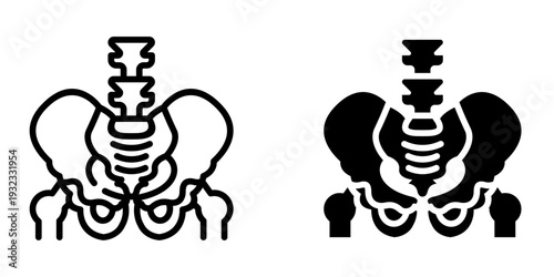 Pelvis icon, element icon for design branding, print, and digital media