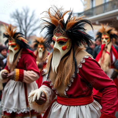 Sofia, Bulgaria - January 8, 2023: Masquerade festival 