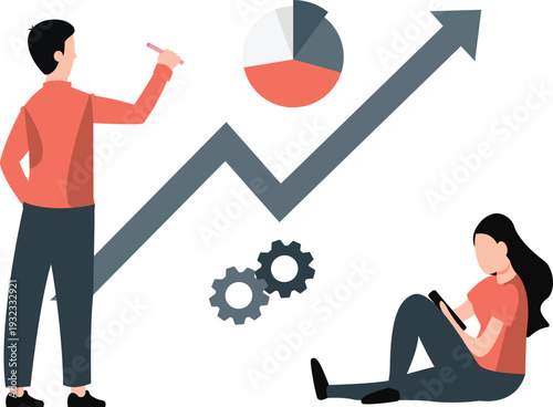 The man doing data analytics.