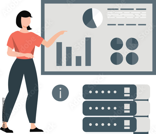 The girl is explaining business strategy