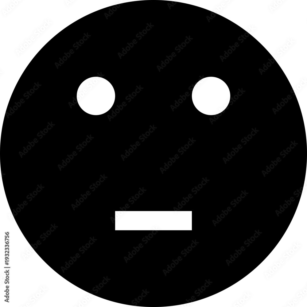 Fototapeta premium flat face on black background