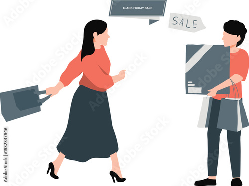 The girls are taking sale offer