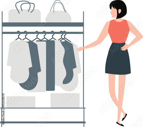 Women buying clothes