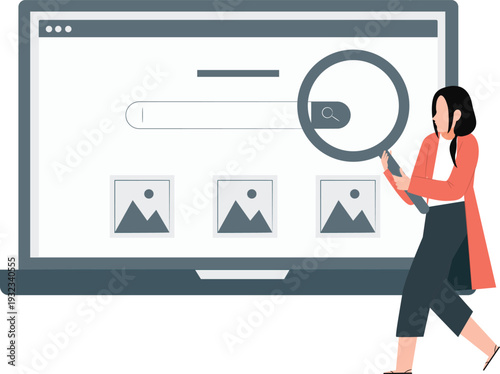 Developer optimizing the search engine