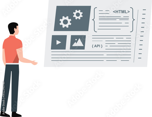 Programming working on website developer.