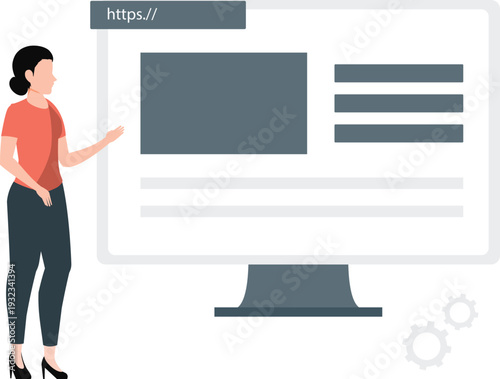 SEO layout development on monitor