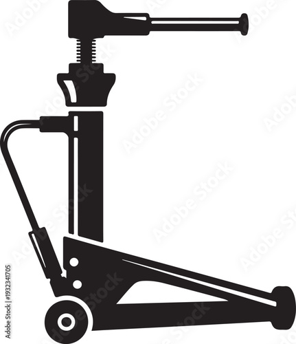 Hydraulic floor jack car lifting tool icon