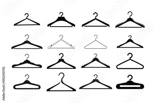 Clothes Hanger Outline Icon Collection