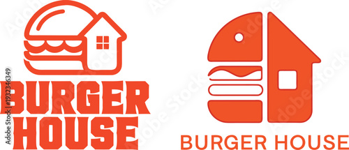 Burger Home Delivery Line Icon Vector Illustration