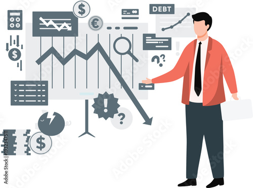 The boy is shocked to see stock market loss.