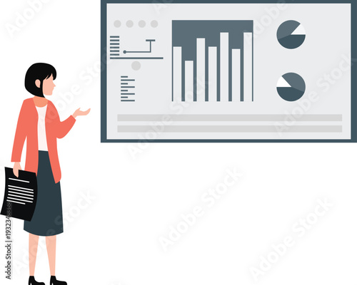 Stock market growth graph.