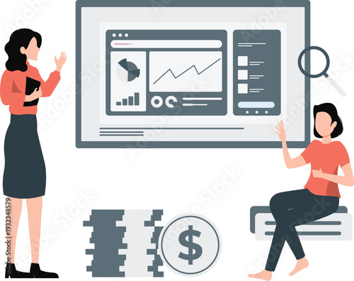 Girls getting profit from stock market investment