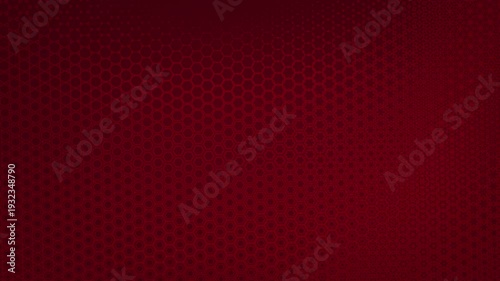 Elegant deep red video pattern with repeating hexagonal geometry, gradient density shifts, rhythmic pulsing motion and subtle golden accents creating depth, seamless loop.