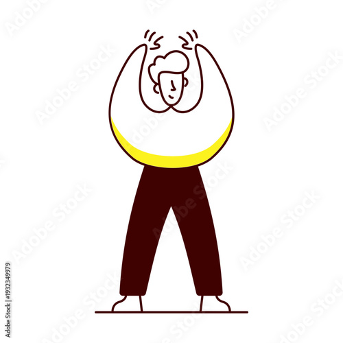 A drawing style illustration showing abs exercise
